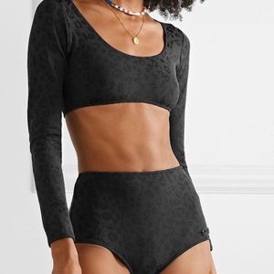 SOLID AND STRIPED long-sleeved bikini